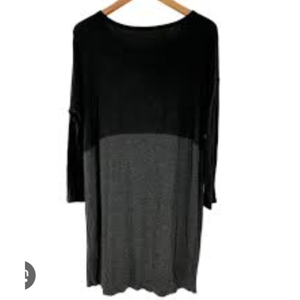 Eileen Fisher Tunic dress size medium  Italian Yarn long sleeve black MSRP $175